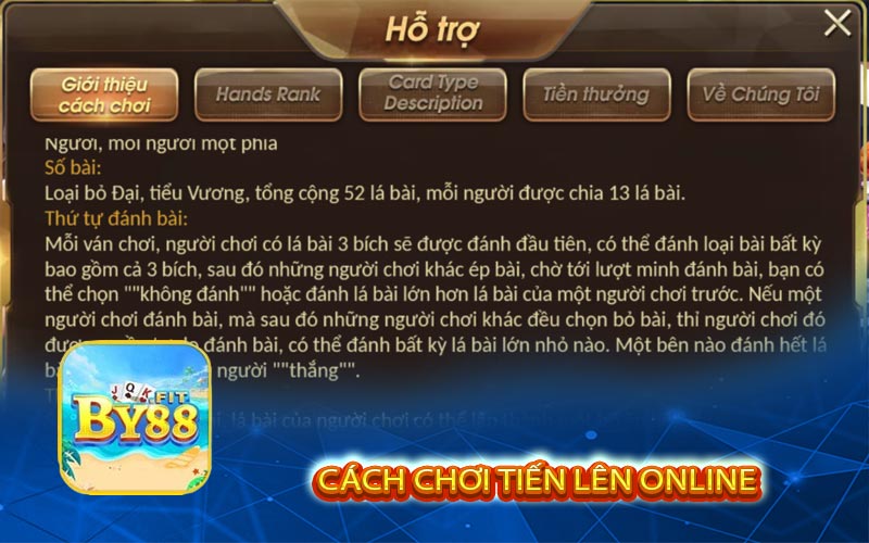 Cách chơi tiến lên online