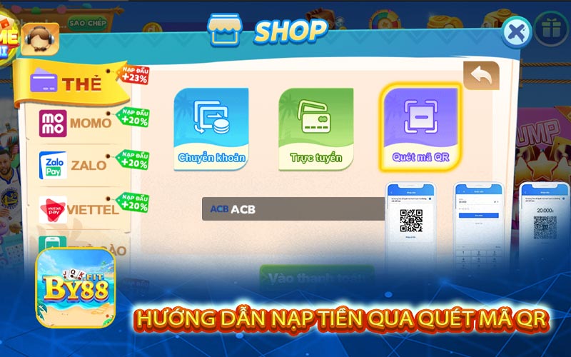 Hướng dẫn nạp tiền qua quét mã QR 