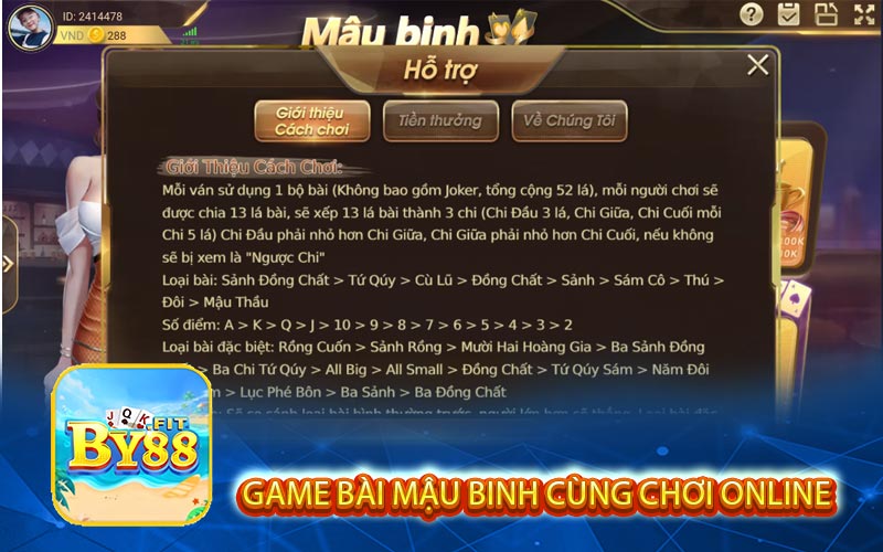 Game bài Mậu binh cùng chơi online