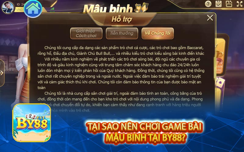 Tại Sao Nên Chơi Game Bài Mậu Binh tại By88?